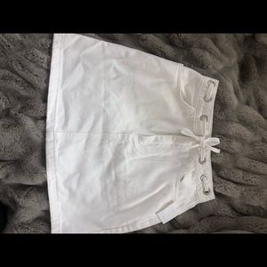 WHITE DENIM SKIRT